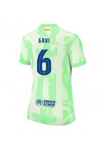 Barcelona Paez Gavi #6 Voetbaltruitje 3e tenue Dames 2024-25 Korte Mouw